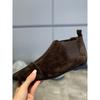 Sheepskin version~ New British style Chelsea boots in the autumn of 2025 Women's retro short boots Fashion versatile square boots