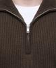 MUSINSA STANDARD Relaxed Ribbed Half Zip Knit [Brown]