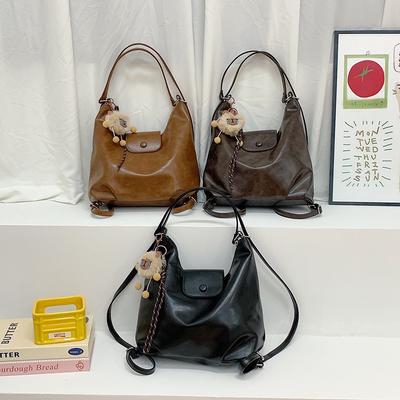 Sac à dos rétro grande capacité pour femmes, nouveau automne et hiver, polyvalent pour les déplacements, bandoulière simple, messager, cabas