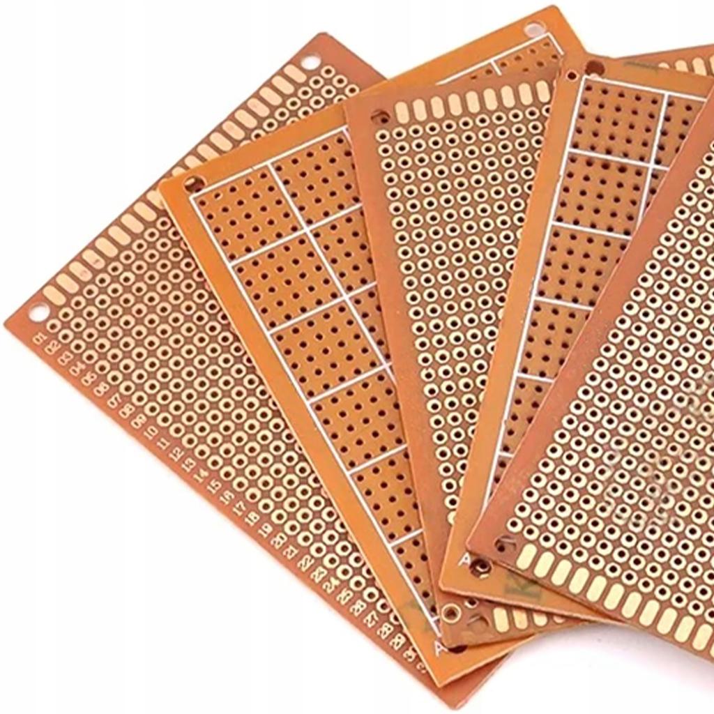 Rosfix Płytka Prototypowa Jednostronna 90 X 150 Mm – Do Budowy Układów THT | Raster Otworów 2,54 Mm | 4 Otwory Montażowe