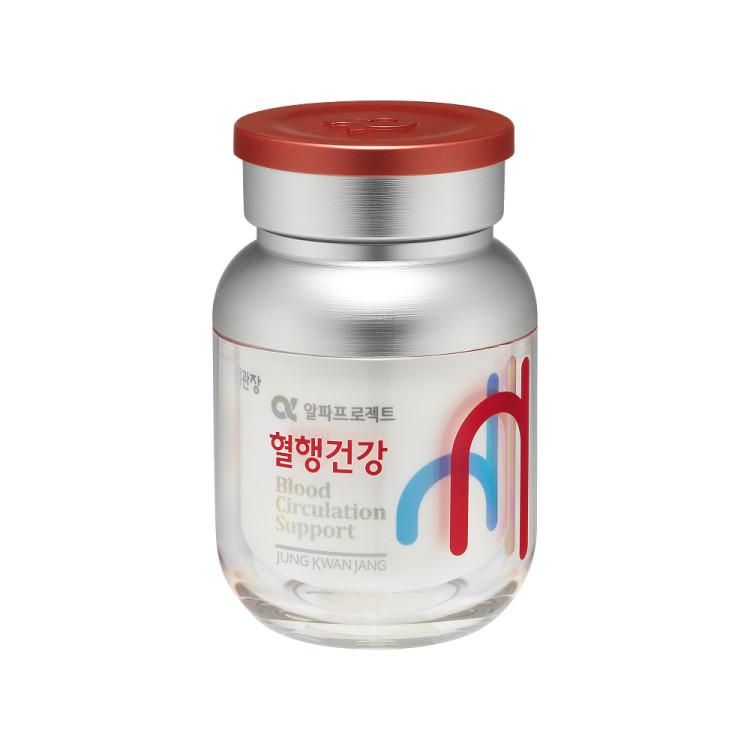 JungKwanJang Alpha Project Blood Circulation Health 500mg 60 Capsules, Korean Health Food