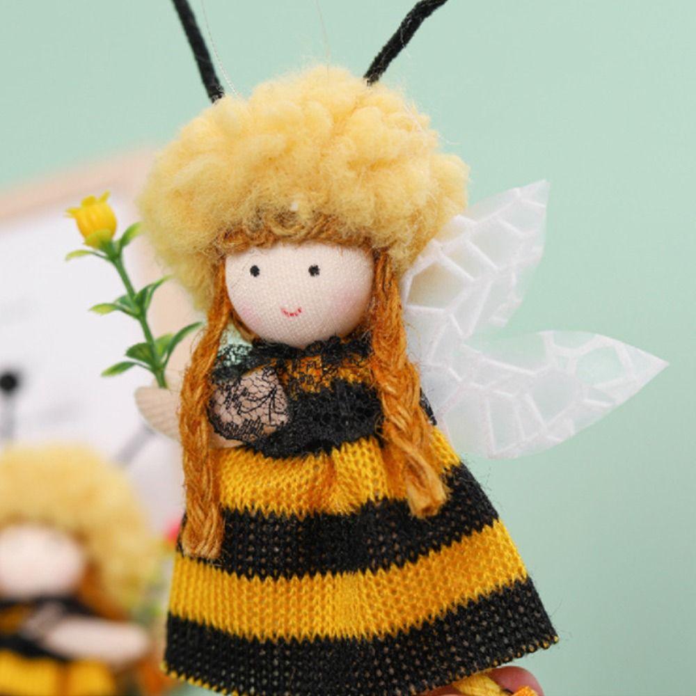 Embellishment Plush Bee Girl Doll Cartoon Drop Ornaments  Festival Favors