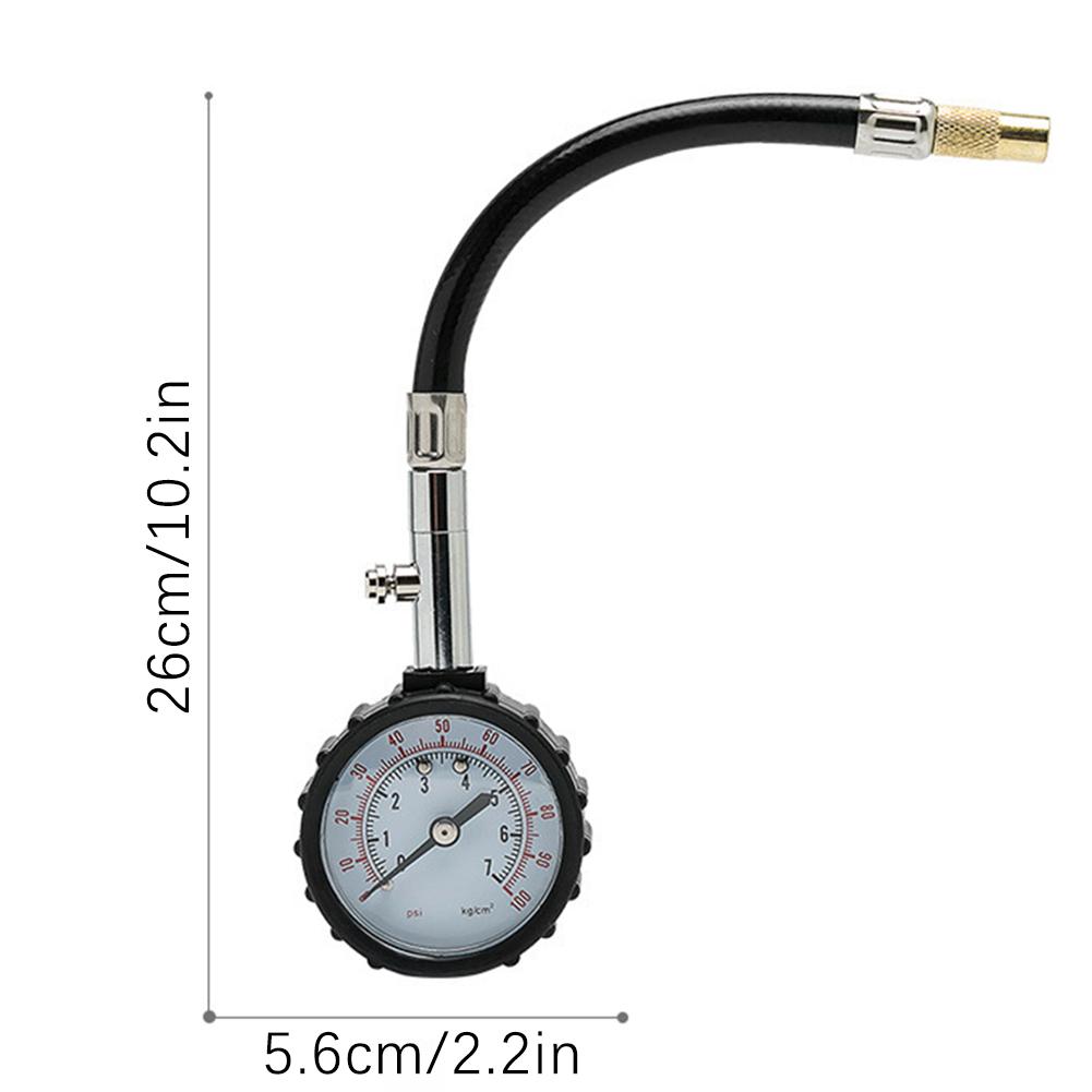 Tire Pressure Gauge Meter Tester,Car Tyre Pressure Gauge Long Hose Tire Meter Detector For Car Motorcycle Monitoring System