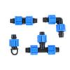12pcs PE Drip Irrigation Tubing Connector Kit Garden Hose End Caps Straight Elbow T-Shape Dual-Lock Connector Garden Accessories