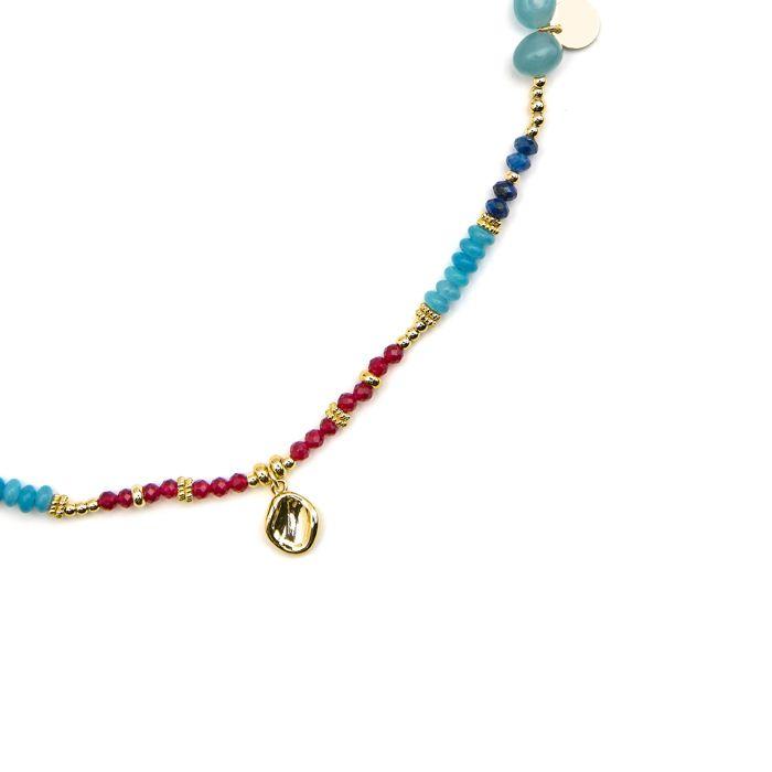 Luxenter Necklace with Multi-colored Crystal 18k Gold Finish - Ney