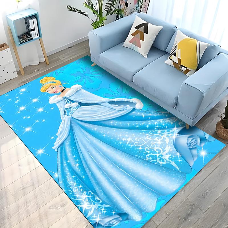 Various Styles and Sizes Princess Cinderella Pattern Carpets Bedroom Play Mat Living Room Areas Rug Home Decoration Luxury Gifts