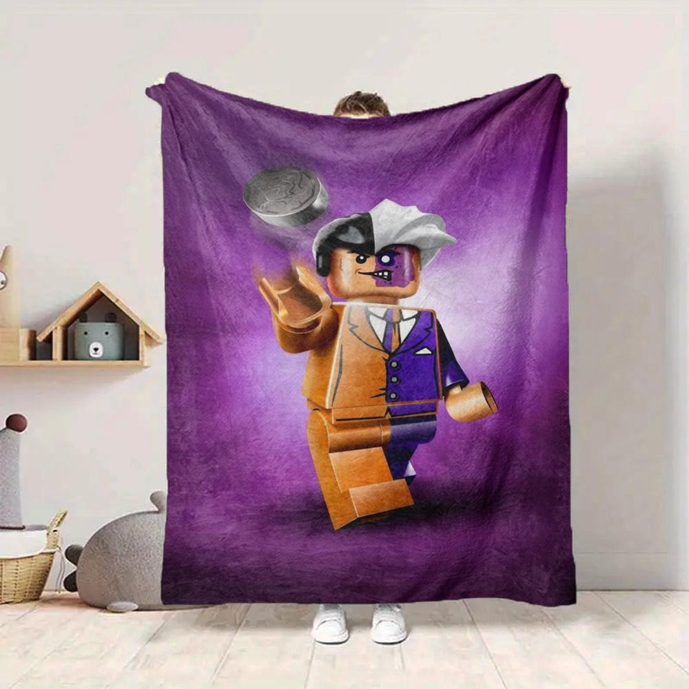 1pc Lego Blanket Lightweight Flannel Blanket Throw Blanket For Sofa, Bed, Travel, Camping, Livingroom, Office, Couch