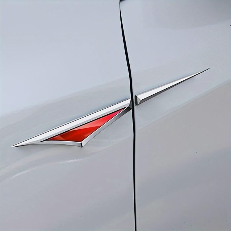 Car Emblems 2pcs Stainless Steel Car Side Conversion Stickers Car Mudguards with Adhesive Backing Universal Car Decals Creative And Cool Car Decals