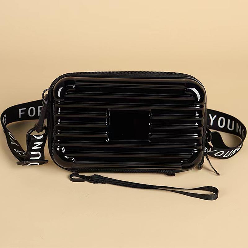 

Міні-сумка у формі валізи Сумка для багажу Сумка-тоут Сумка через плече Водонепроникна сумка Жорсткий кейс Валіза Гаманець Клатч чорний