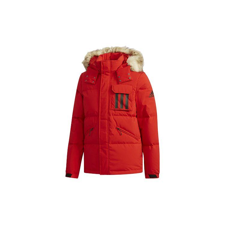 adidas Down Jackets Men's Light Scarlet Stand Collar Moderate Other DT7916