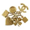 Chanel Icon Charm Brooch Vintage COCO Mark Plated Gold 74.2g Women Used