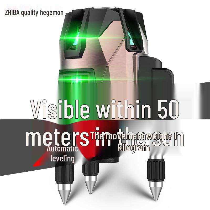 New High-Capacity Green Laser Infrared Level Tool - 35 Lines, Strong Light, Outdoor Automatic