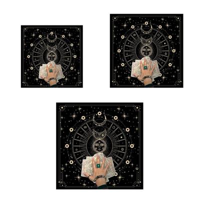 50x50/60x60/75x75cm Tarot Tablecloth Mat Geometric Divinations Table Cloth Board Game Oracles Card Pad Rune Support Mat