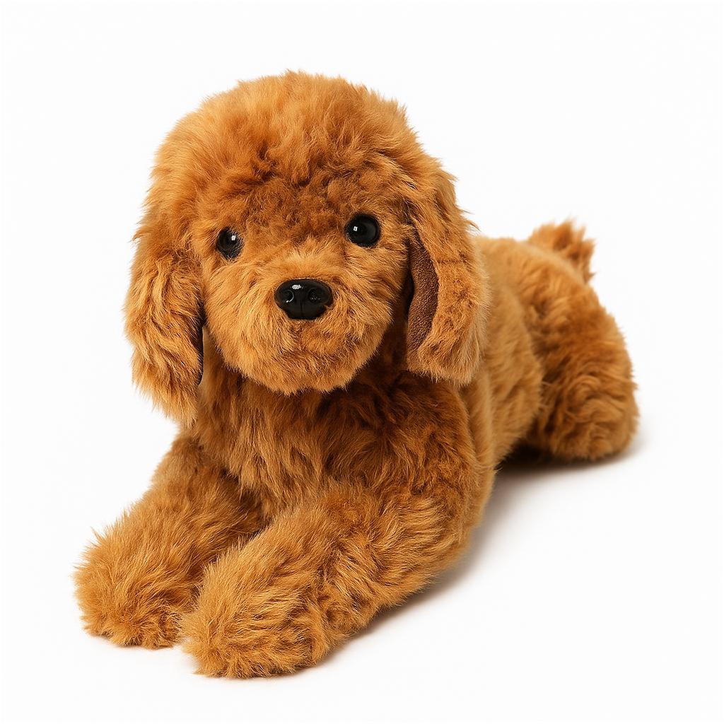 Lebensechter Teddybär Plüschtier Hund 15,7 Zoll Supergroße Simulations-Hundepuppe Weiche Kuschel-Beruhigungs-Puppe Weihnachtsgeschenk Heimdekoration