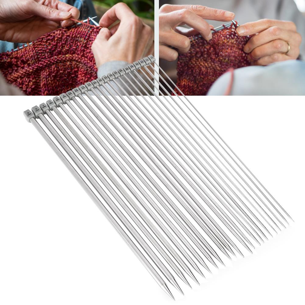 Ace de Tricotat din Oțel Inoxidabil DIY Croșete cu Punct Simplu Set de Unelte pentru Pulover Eșarfă