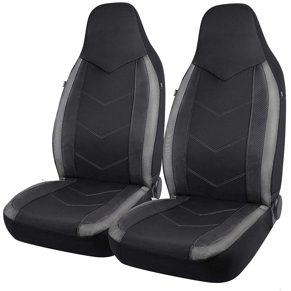 Coprisedili Auto in Tessuto Air Mesh ad Alto Schienale Design Sportivo Compatibili con Airbag Adatti per la Maggior Parte di Auto Suv Camion Furgone Cuscino per Sedile