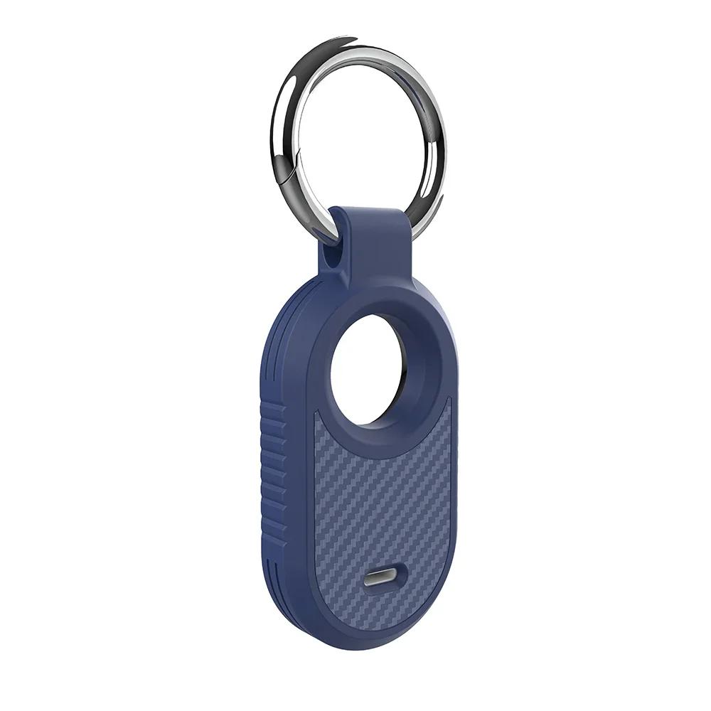 Neue Carbonfaser-Stil Hülle für Samsung Galaxy Smart Tag 2 Locator Anti-lost Rucksack Schlüsselanhänger TPU Silikon Schutz Rückabdeckung