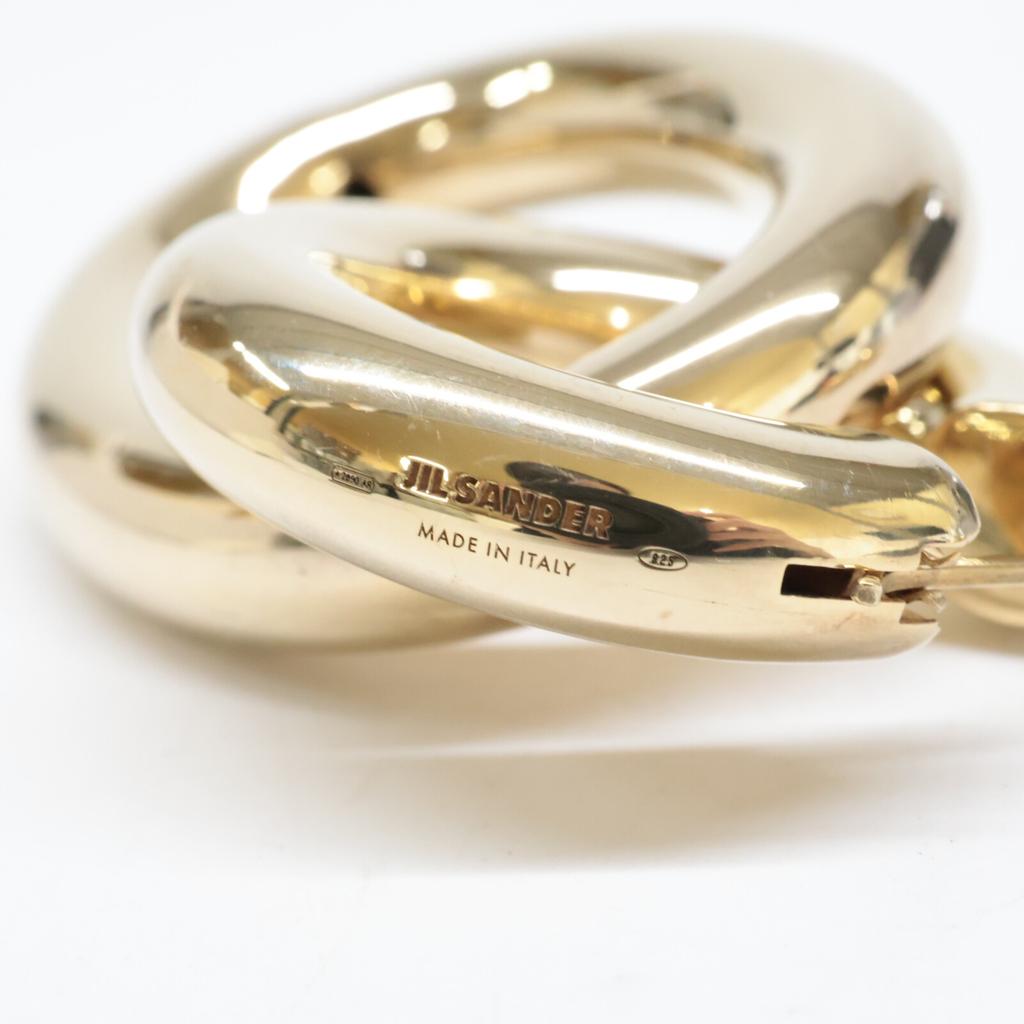 JIL SANDER [Beautiful condition] 925 double hoop earring Gold colorUsed