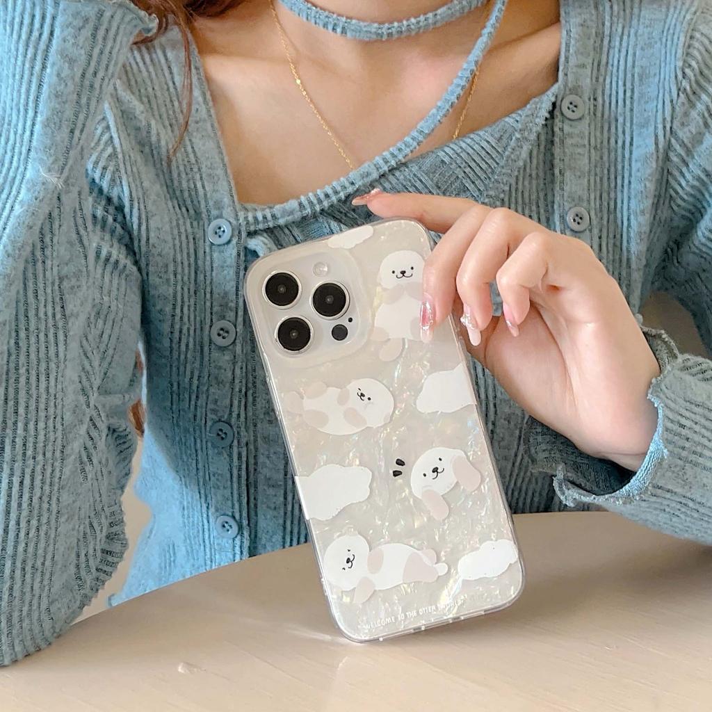 Ins Hund Schale Glänzende Cartoon Hülle Für Iphone 13 12 11 Promax 14 Pro Max Imd Welpe 2023 Laser Handyhülle Conque Capa