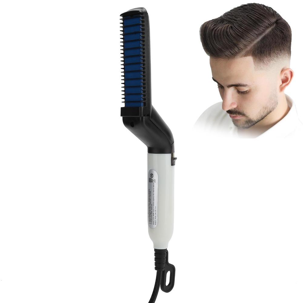 Portable Design Hair Styling Comb Brush Fast Heating Beard Comb Mustache Curler Comb  Home Use