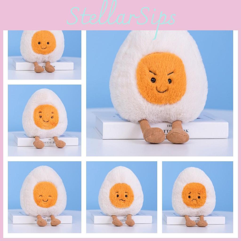 Schattig Gekookt Eieren Pluche Speelgoed Eieren Familie Poppen Voor Plezier En Comfort