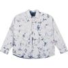 Bleach Wash Denim Oversized Shirt Jacket White Blue Men VN000R5KF48