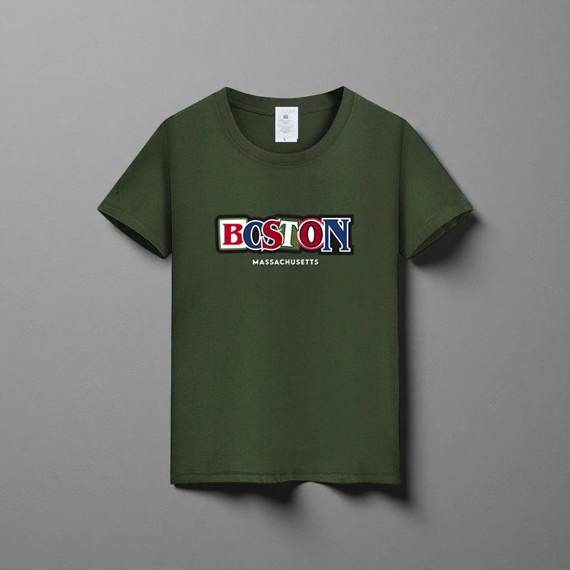 Letní Nové Unisex Všestranné Tričko z Čisté Bavlny Módní Ležérní Top s Kulatým Výstřihem Prodyšné Volného Střihu Tričko s Krátkým Rukávem s Potiskem