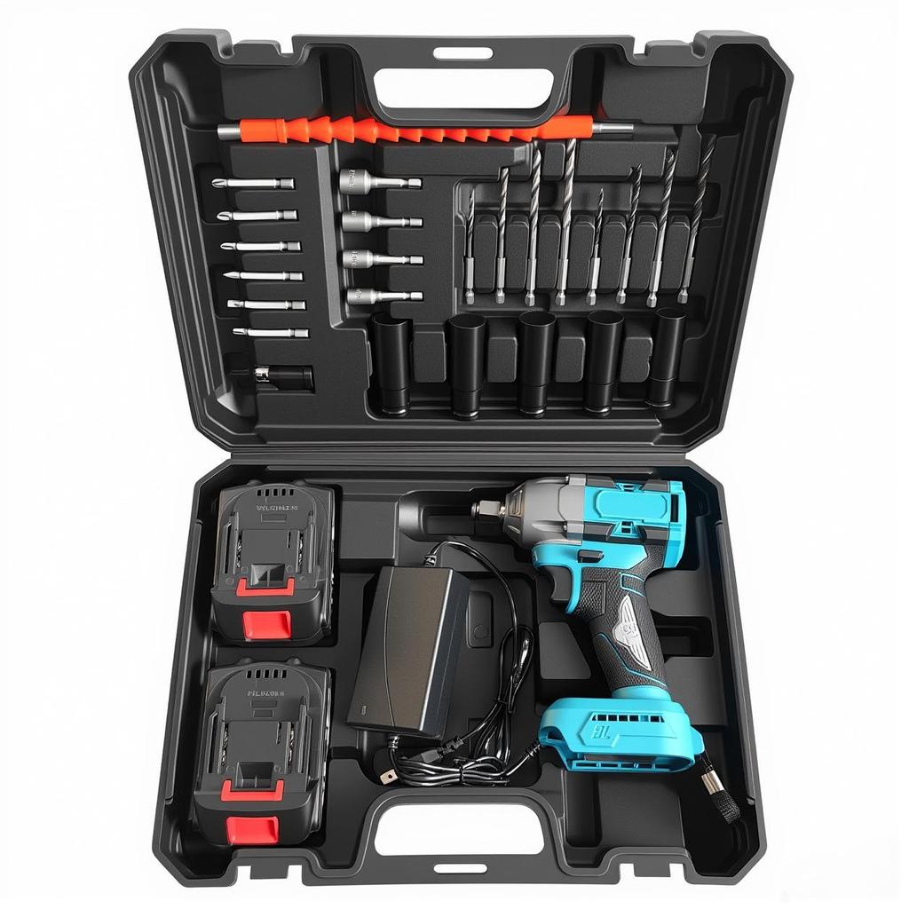 Brushless Cordless Electric Wrench with Pure Copper Motor, High Speed, Long Battery Life, High Quality