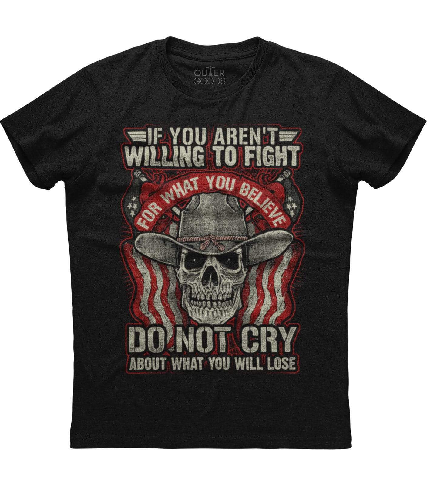 If You Arent Willing To Fight 2nd Amendment Unisex Black T-Shirt L