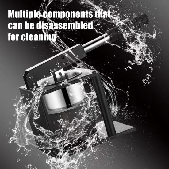 Stainless Steel Manual Juicer & Vegetable Press 2-in-1 Hand Press Juicer for Lemon Citrus Juice & Potato Pumpkin Puree Effortless Lever Operation