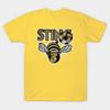 Men Black Print T-shirt Chicago Sting Soccer No-Cut Transfer Paper Print Cotton Tshirt