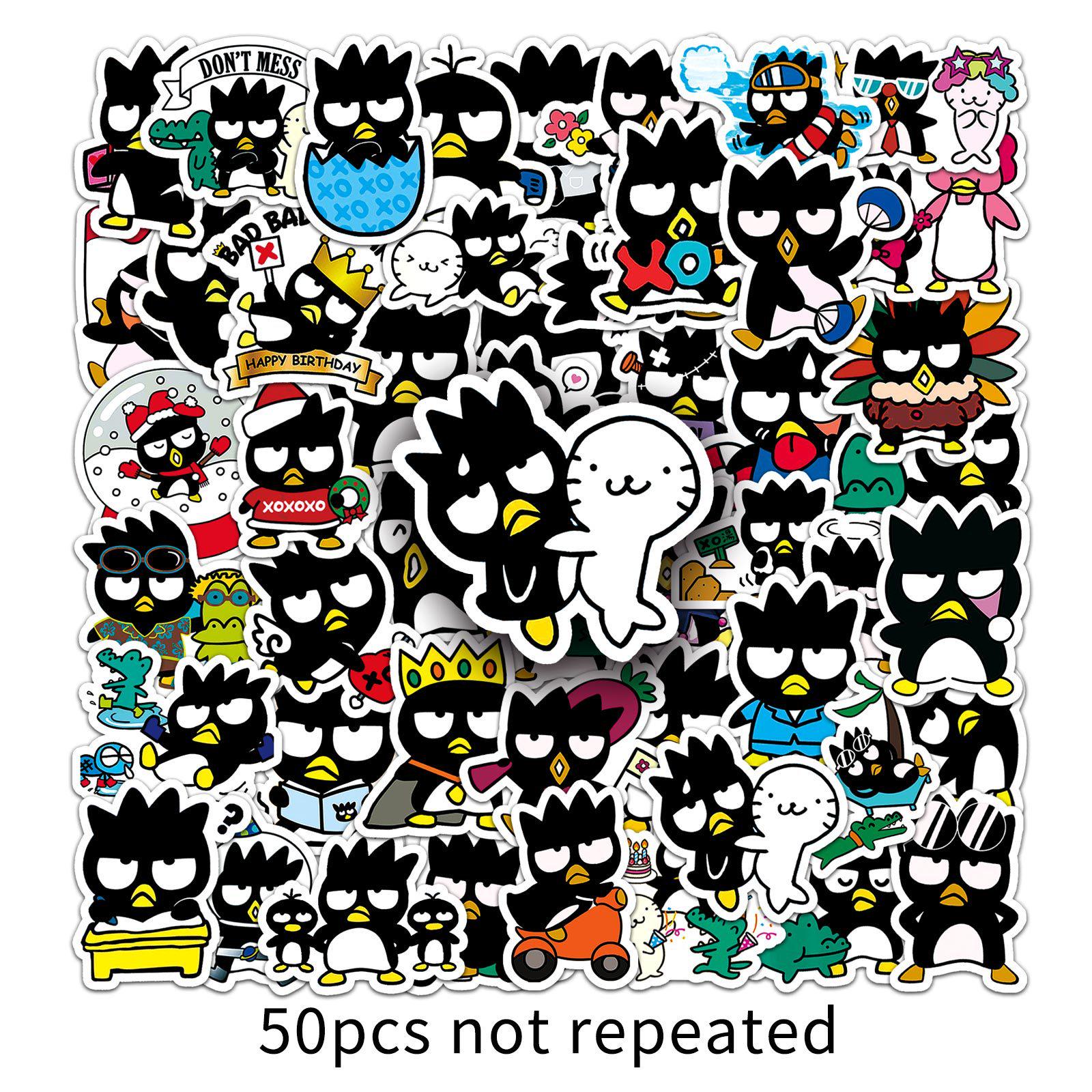 50 Cute Penguin XO Cartoon Animal Waterproof Stickers for Cars, Suitcases, and Phone Cases - 50 Pieces