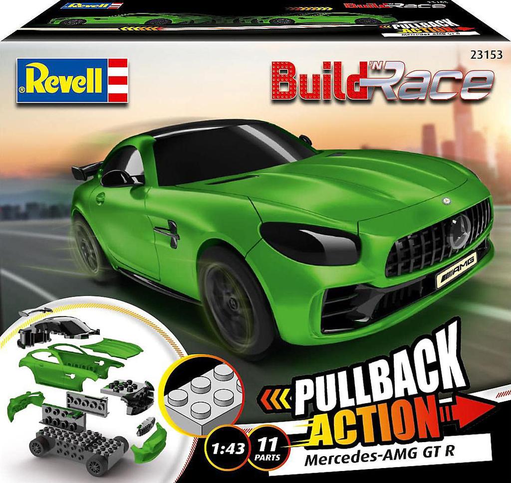 Deutscher Revell AMG GTR Grün Bausatz 23153 1/43 Mercedes-Benz Vorlackiert