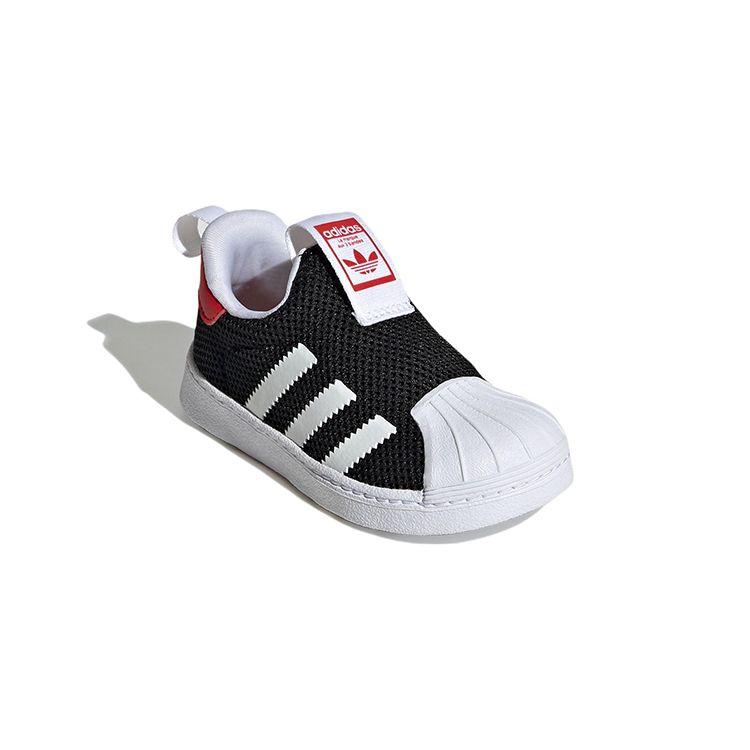 Adidas Originals Superstar 360 Comfortable Casual Durable Low-Top Walking Shoes Baby Shoes Black GZ5035