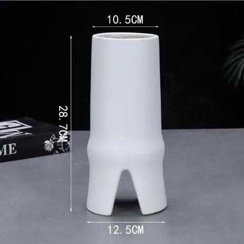 Classic Black and White Striped Ceramic Vase TV Cabinet Porch Furnishings Crafts Countertop Hydroponic Vase Home Decoration Gift