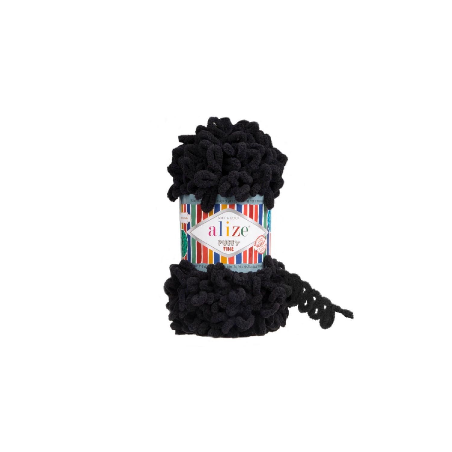 

Пряжа Puffy Fine 60 Black Finger 100 гр.