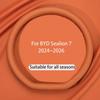 For BYD Sealion 07 EV 2024-2026 Car Inner Door Handle Leather Protective Cover Scratch-resistant Interior Accessories