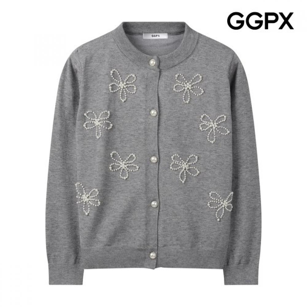 Ggpx Pearl Flower Knit Cardigan Gp9kg013f Grey/F