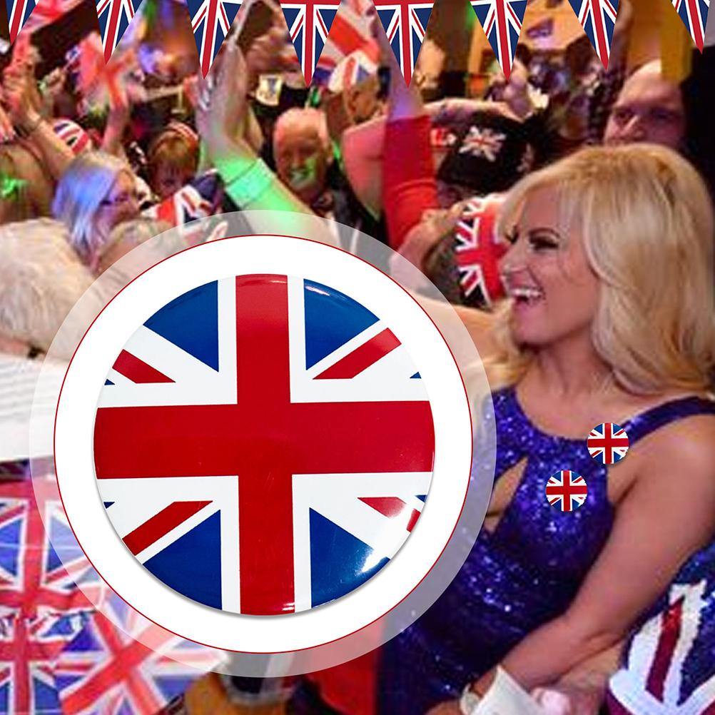 Union Brosche Anstecknadel 5,8cm Flagge des Vereinigten Königreichs Reversnadel UK-Flagge Union Britisch Patriotisch Britische Abzeichen