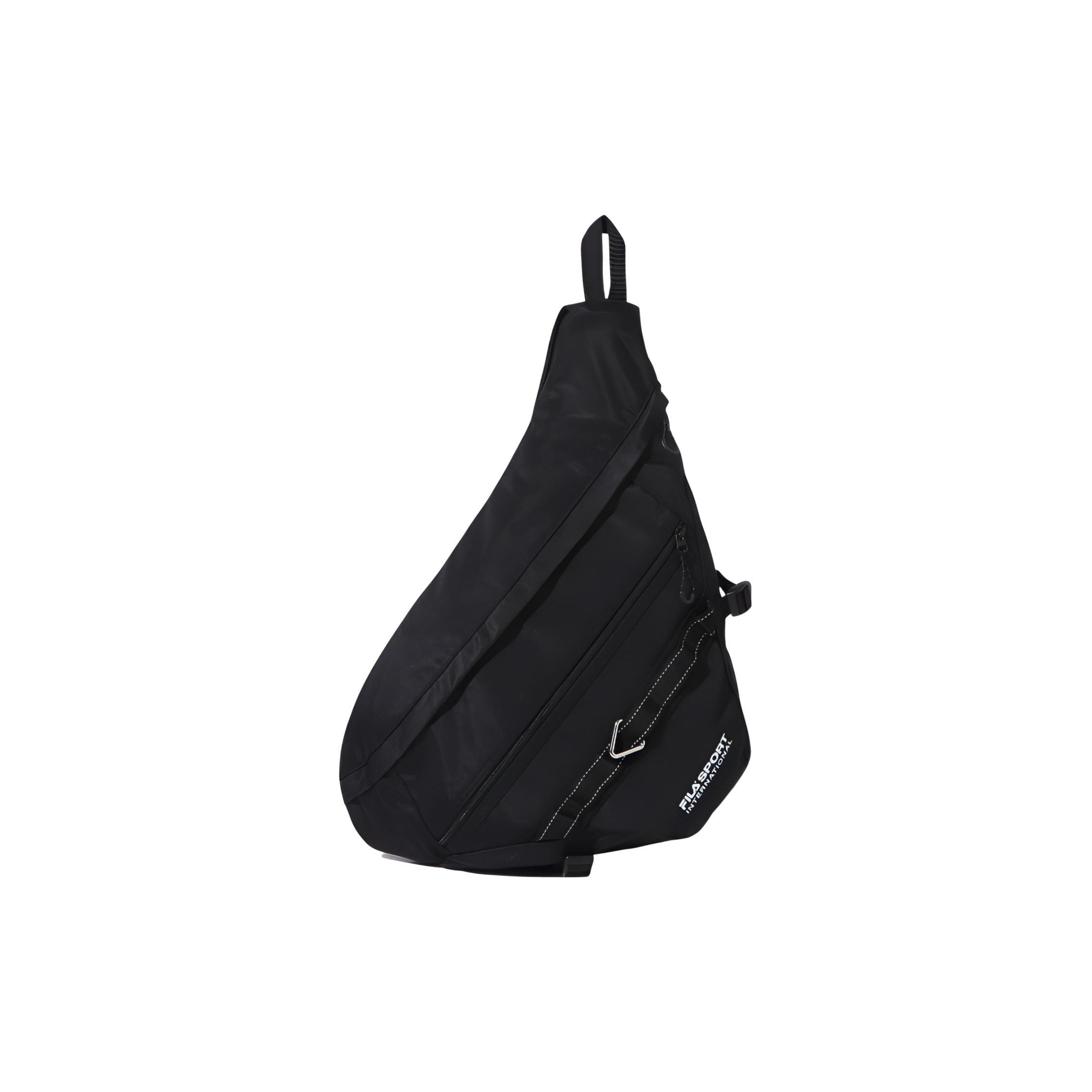 FILA Sports Casual Polyester Shoulder Crossbody Chest Bag Unisex bags Black FS3BCF6326XBLK Black