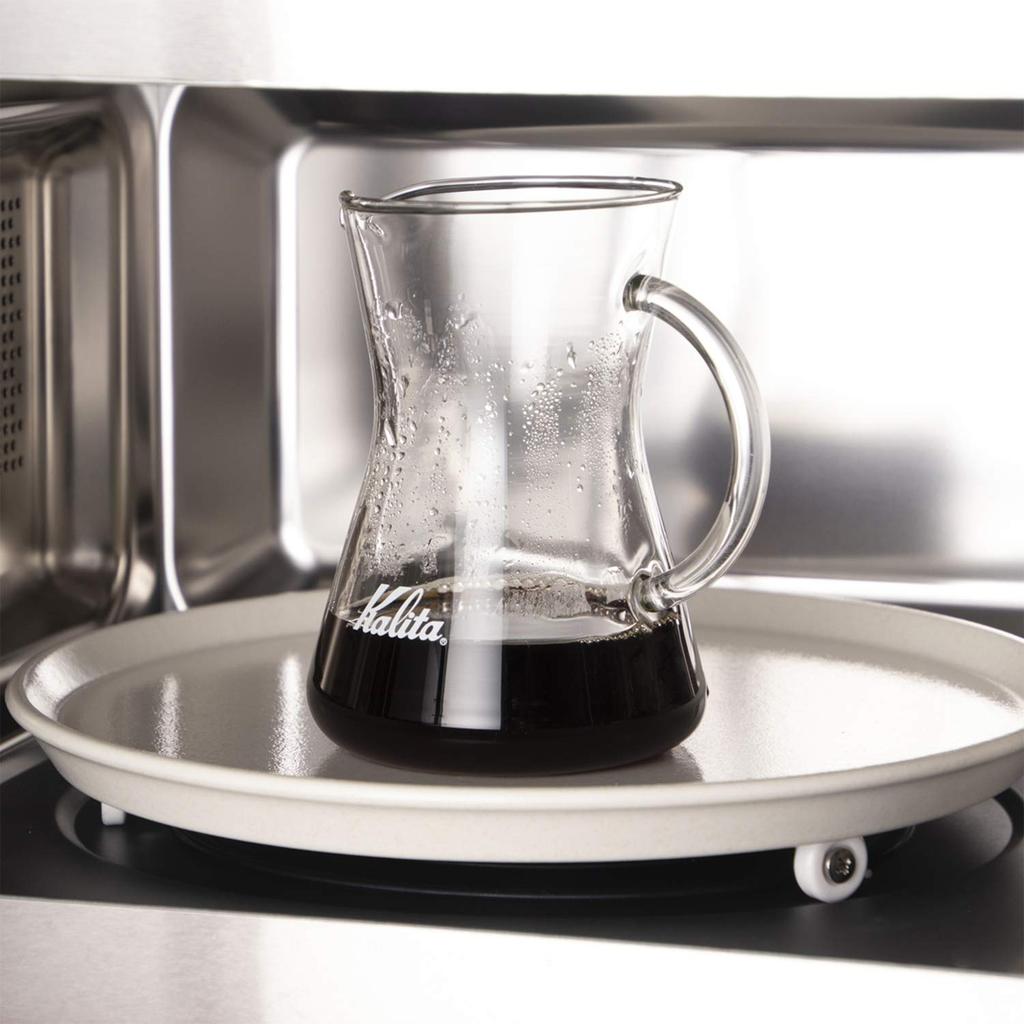 Kalita Kaffeekanne, Hitzebeständiges Glas, 300ml, Konische Kanne 300 #31286, Mikrowellengeeignet, Kaffeeglas, Stilvoll, Perfekt für Cafés und Kaffee