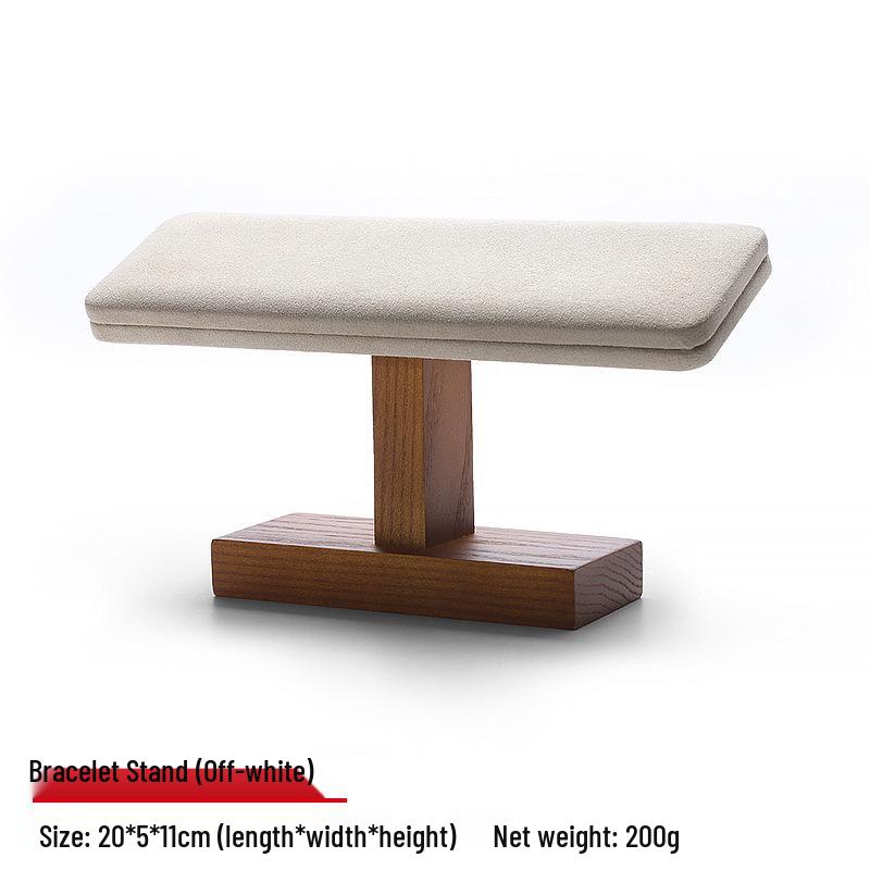 Suport tip T din lemn masiv pentru brățări, bangle-uri și ceasuri - Raft pentru depozitare și expunere bijuterii