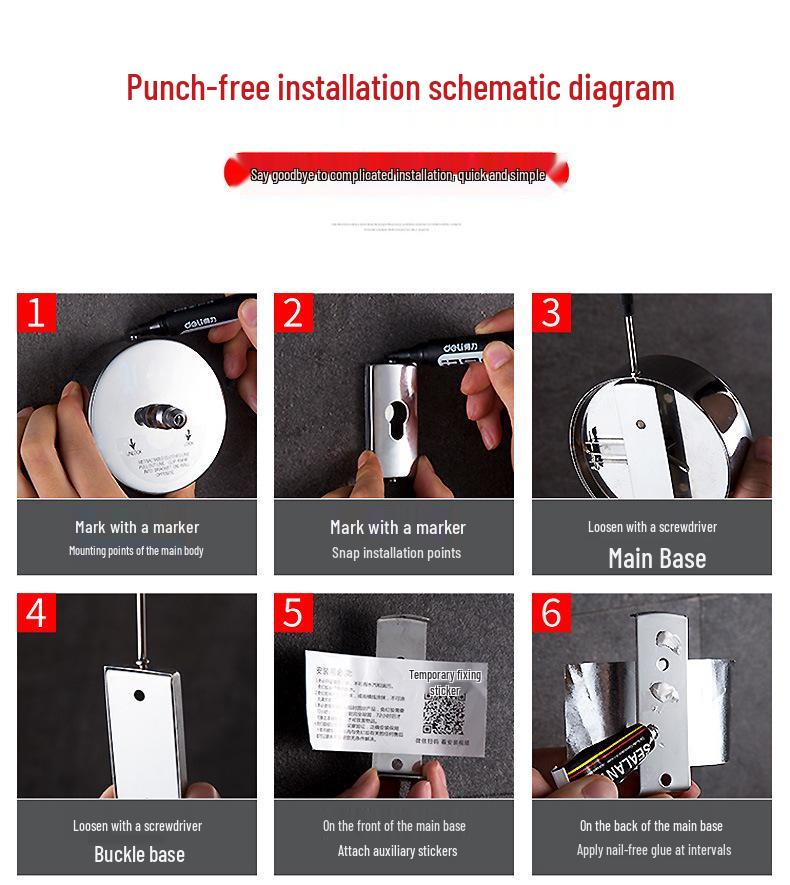 Invisible No-Drill Retractable Clothesline - Indoor/Outdoor, Stainless Steel & Nylon Drying Rope.