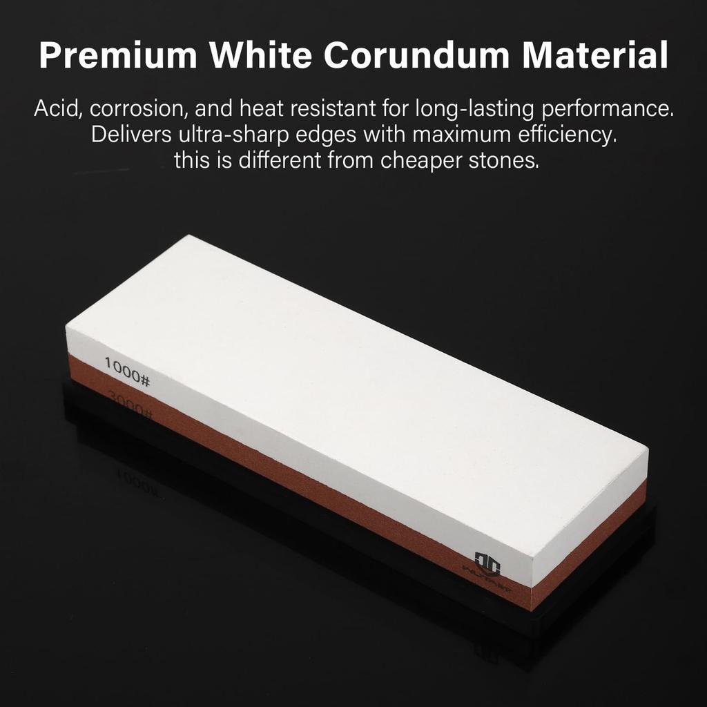 WUTA Grit Knife Sharpening Leather Leather Knife Medium Whetstone with Rubber 1000/3000 Double-Sided Stone, Tool, Sharpening, Non-Slip
