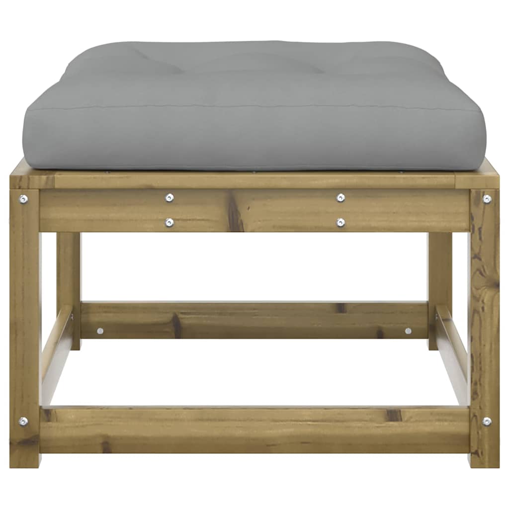 Garden Stool with Cushion Pressure Treated Pine Wood