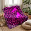 Pink Leopard Fashion 1 Theme Blanket Lightweight Warm Flannel Blanket Decorative Throw Blanket for Home Decoration