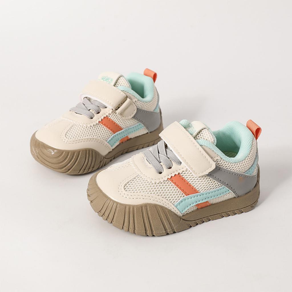 Kids Athletic Sneakers Soft Sole Casual Shoes Lightweight Breathable Mesh Upper Durable Rubber Outsole Flexible Design for Boys Girls