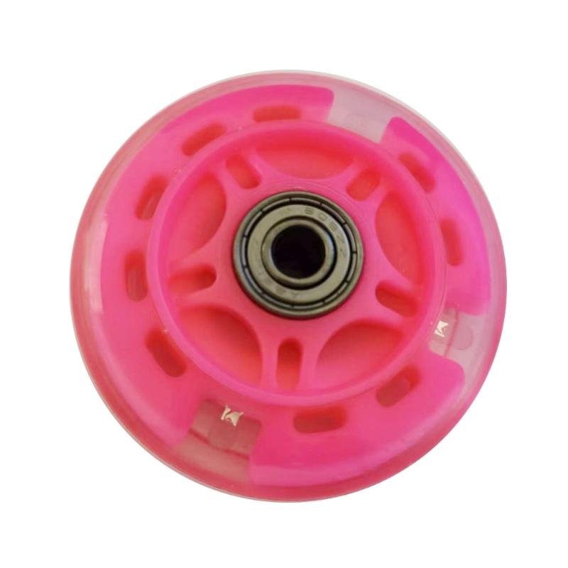 Scooter Wheel Flashing Light Wheels Pink/Black-/Green- PU+Metal Skateboard Parts