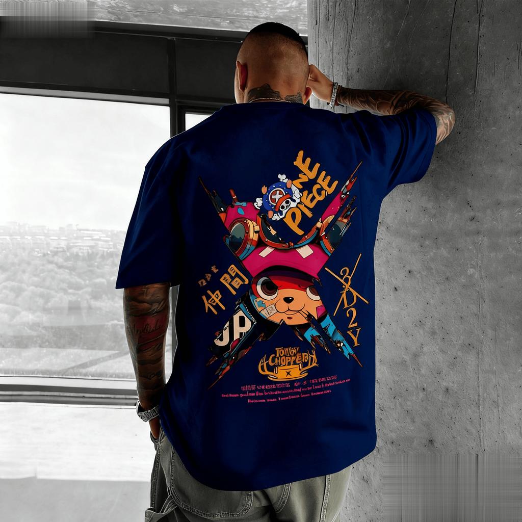 New Chopper T Shirt Men Women Cotton Short Sleeve Tee Summer Cartoon Graphic Streetwear Casual Top Oversized Y2k