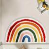 Modern Rainbow Carpet, a Warm And Stylish Home Decoration, a Household Entrance Mat, And a Bathroom Floor Mat